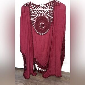 Burgundy Knit cardigan